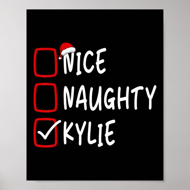 Poster Bonita Kylie Personalizada Nome Natal Che (Frente)