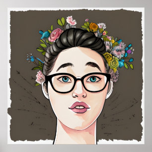 Poster Bonita Menina Nerdy