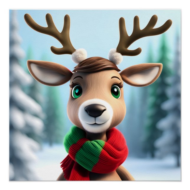 Póster Bonita Reindeer (Frente)
