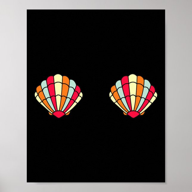 Poster Bonita Sereia Shell Halloween Figurume Tee Diverti (Frente)