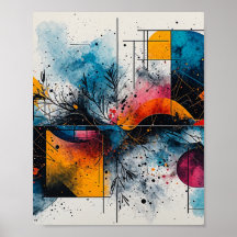 Bonita tinta d'água com flutuação