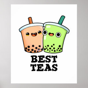 Poster Bonitas Besidades Bonitas de Chás Boba Tea PUn
