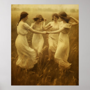 Poster Bonitas senhoras de vintagem