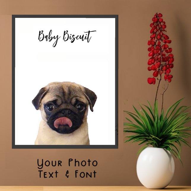 Póster Bonitinho Cute Biscoito Pug Poster (Criador carregado)