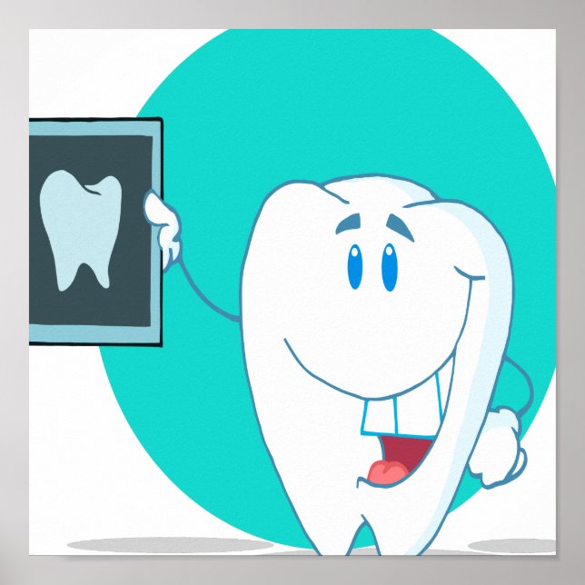 Poster bonitinho e feliz personagem com xray limpo (Frente)