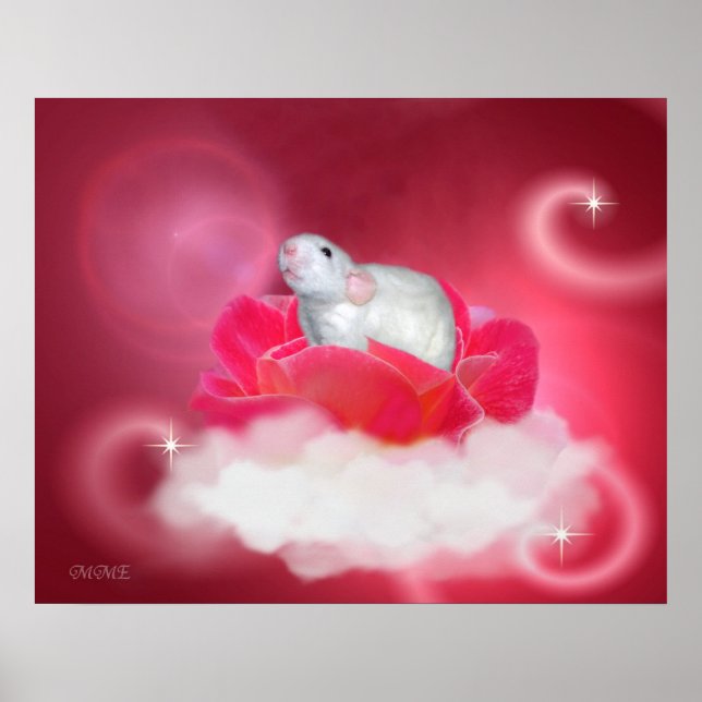 Póster Bonito a rosa (Frente)