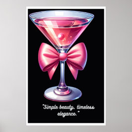 Poster Bonito a rosa: Charme Cocktail