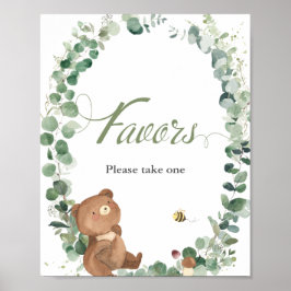 Poster Bonito Bear Urso Verde Favor Tomar Um