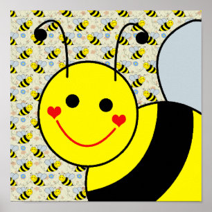 Póster Bonito Bumble a abelha