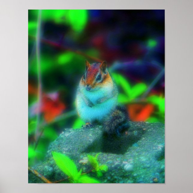 Poster Bonito Chipmunk Nature Fantasy Art (Frente)