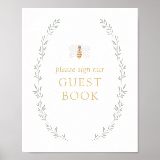 Poster Bonito como pode ser o Sinal do Livro de Convidado (Frente)