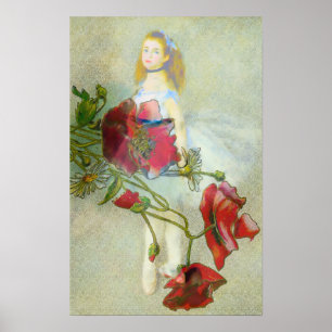 Poster bonito da bailarina de /Renoir do motivo do