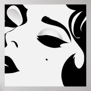Poster bonito da mulher