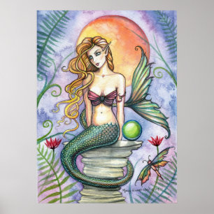 Poster bonito da sereia por Molly Harrison