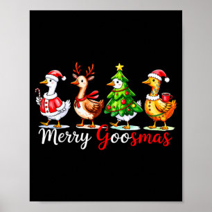 Poster Bonito Divertido Feliz Goosmas Silvestre Ganso Ren