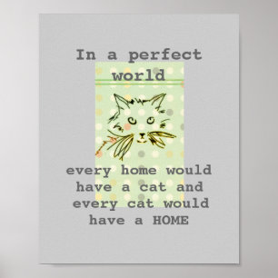 poster bonito do gato do gatinho com citações do