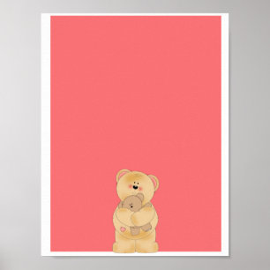 Poster bonito do urso de ursinho