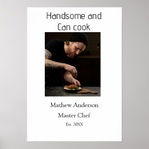 Poster Bonito e pode cozinhar adicionar nome master chef