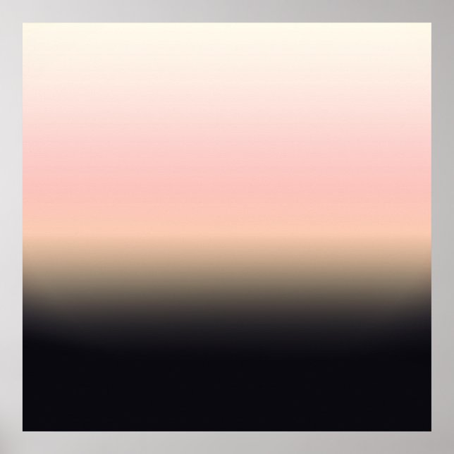 Póster Bonito Escuro a Cor de Gradiente Rosa (Frente)