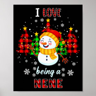 Poster Bonito Eu Amo Ser Um Boneco de Neve Nene Natal Val