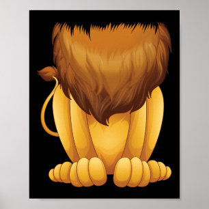 Poster Bonito Fato De Leão Sem Cabeça Figurino Halloween