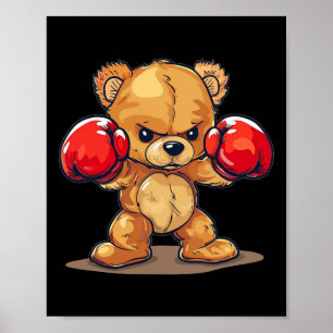 Poster Bonito Fodura De Urso Engraçado Para Amantes De Bo