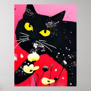 Poster Bonito Gato Negro