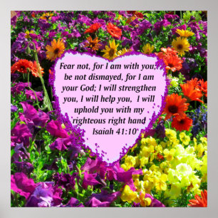 PÓSTER BONITO ISAIAH 41:10 FLORAL DESIGN