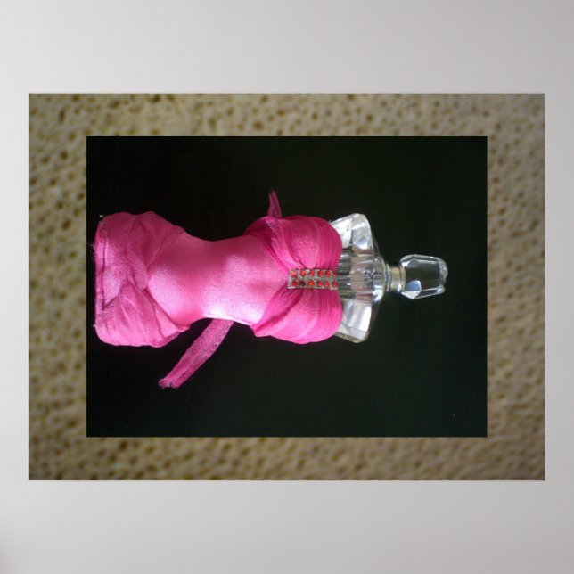 Póster Bonito no frasco de perfume de robalo (Frente)