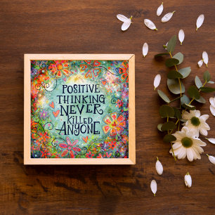 Poster Bonito Pense Positivo Inspirividade de Cotação Pos