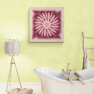 Poster Bonito Petais Rosa Fractal
