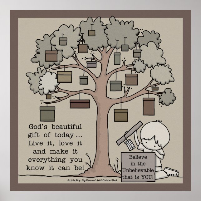 Póster Bonito presente (Frente)