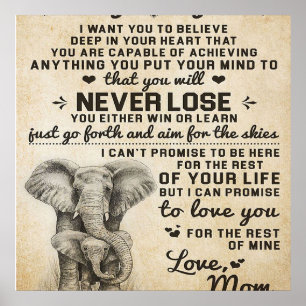 Poster Bonito presente para filha, para minha filha