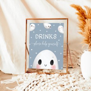 Poster Bonito Sinal de Bebidas de Halloween