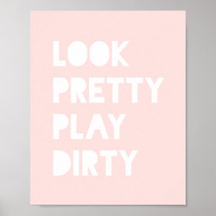 Póster Bonito Slogan Engraçado Rosa