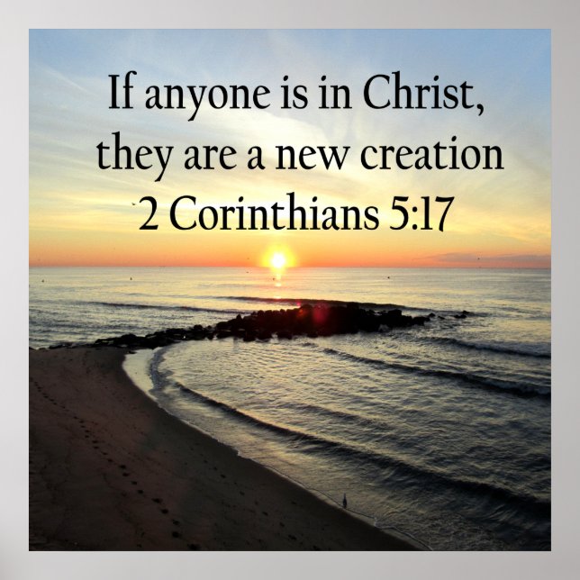 POSTER BONITO SOL 2 CORINTHIANS 5:17 DESIGN (Frente)