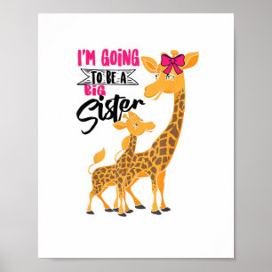 Poster Bonito Vai Ser Uma Irmã Mais Velha Girafas Meninas