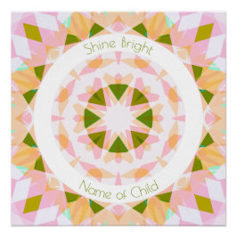 Póster Bonito Verde Brilhante Verde Brilhante Estrela Nur