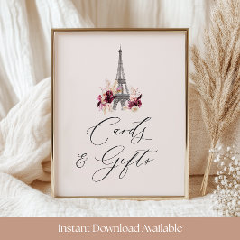 Poster Bonjour Bébé Baby Shower Cards & Gifts Sign