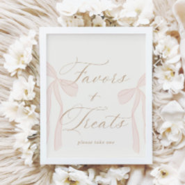 Poster Bonjour Bébé Pink Paris Favor e Treats Sinal