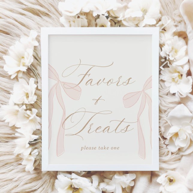 Poster Bonjour Bébé Pink Paris Favor e Treats Sinal (Criador carregado)