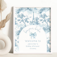 Bonjour bebe Toile de Jouy chá de fraldas Bem-vind