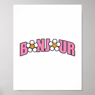 Poster Bonjour, Bom Dia Em Francês