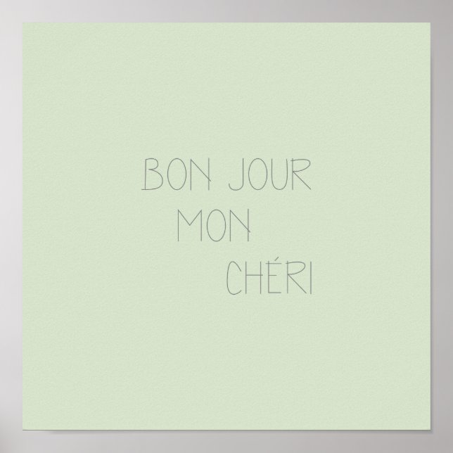 Poster Bonjour Mon Cheri (Frente)