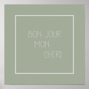 Póster Bonjour Mon Cheri - Alô Querido - Saudação Fran