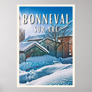 Poster Bonneval sur Arc Station de ski