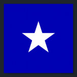 Póster Bonnie Blue Flag<br><div class="desc">Bandeira Azul Bonnie. A Bandeira Azul de Bonnie foi uma bandeira não oficial no início da Guerra Civil Americana em 1861. É constituído por uma estrela branca de cinco pontas e solteiro num campo azul. Ela se assemelha muito à bandeira da república de vida curta da Flórida Ocidental de 1810,...</div>