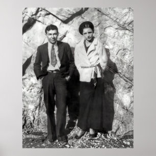 Poster BONNIE & CLYDE - TEXAS OUTLAWS c. 1933