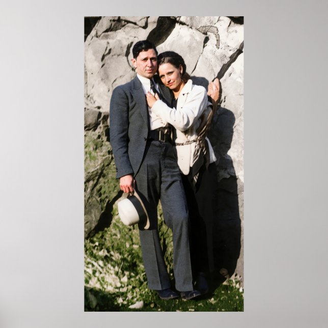 Poster Bonnie E Clyde Embrace 1933 Remastecidos (Frente)