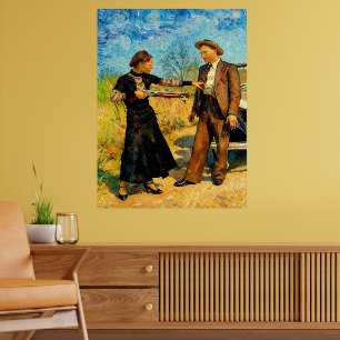 Poster Bonnie e Clyde Se Divertindo 1934 Pintura de IA